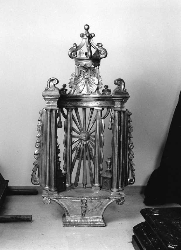 tronetto per esposizione eucaristica - bottega campana (fine sec. XIX)