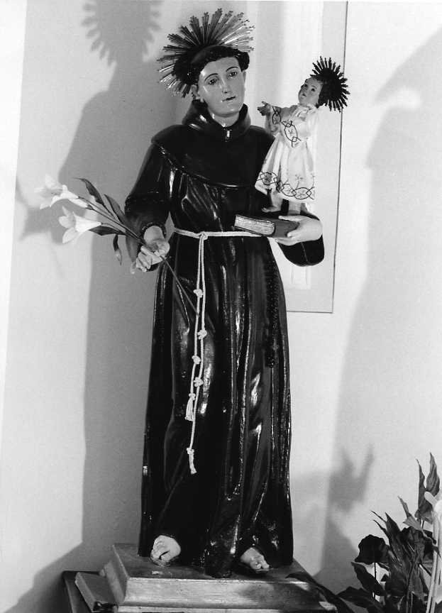 Sant'Antonio da Padova con il bambino (statua) - bottega campana (sec. XIX)