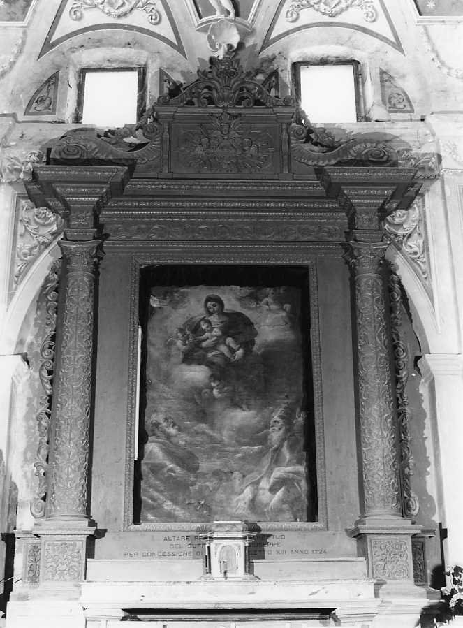 cornice a impostazione architettonica di dipinto - bottega campana (prima metà sec. XIX)