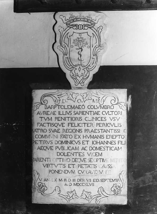 lapide tombale - bottega campana (sec. XVIII)