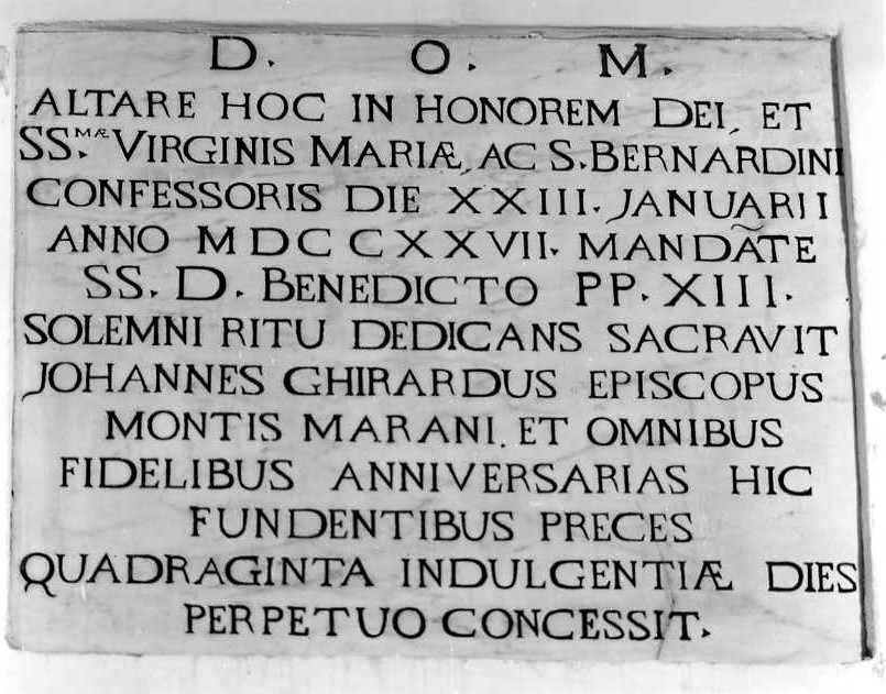 lapide - bottega campana (sec. XVIII)