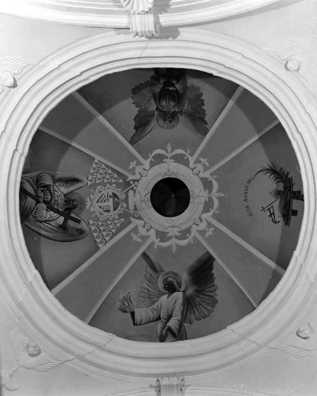 tre Virtù Teologali (decorazione pittorica) - ambito campano (inizio sec. XX)