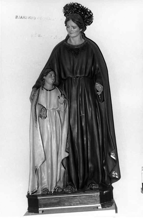 Maria Vergine bambina e Sant'Anna (gruppo scultoreo) - bottega campana (sec. XIX)