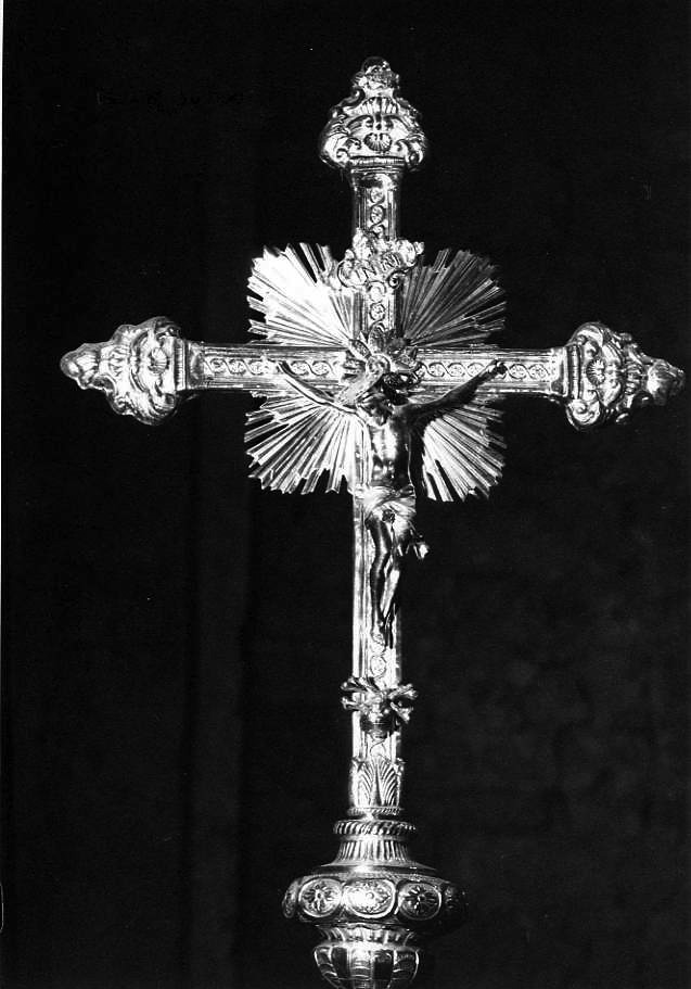 Cristo crocifisso (croce processionale) - bottega campana (sec. XVIII)