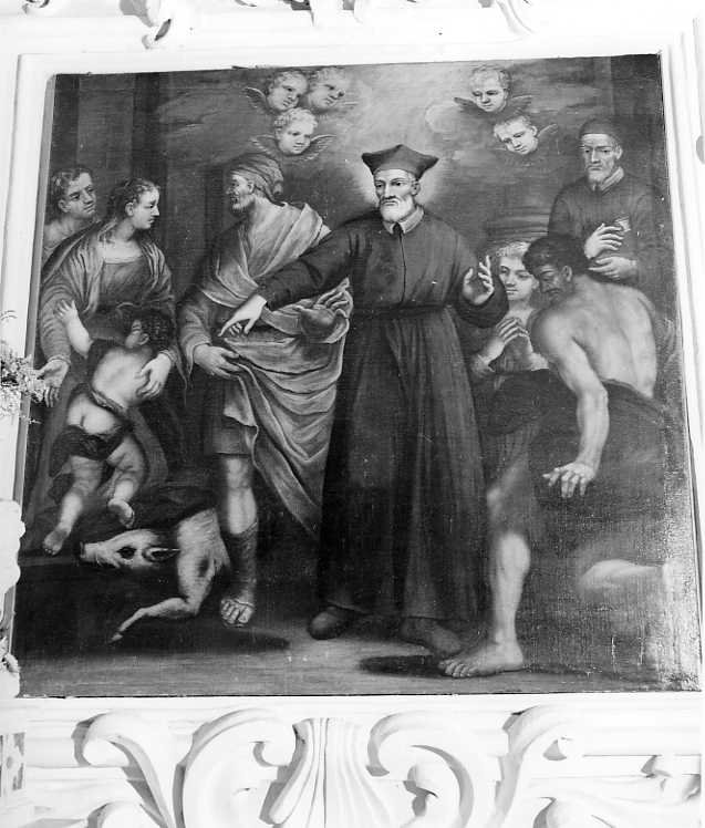 San Filippo Neri e i fanciulli (dipinto, ciclo) di Mazza Giacinto (sec. XVIII)