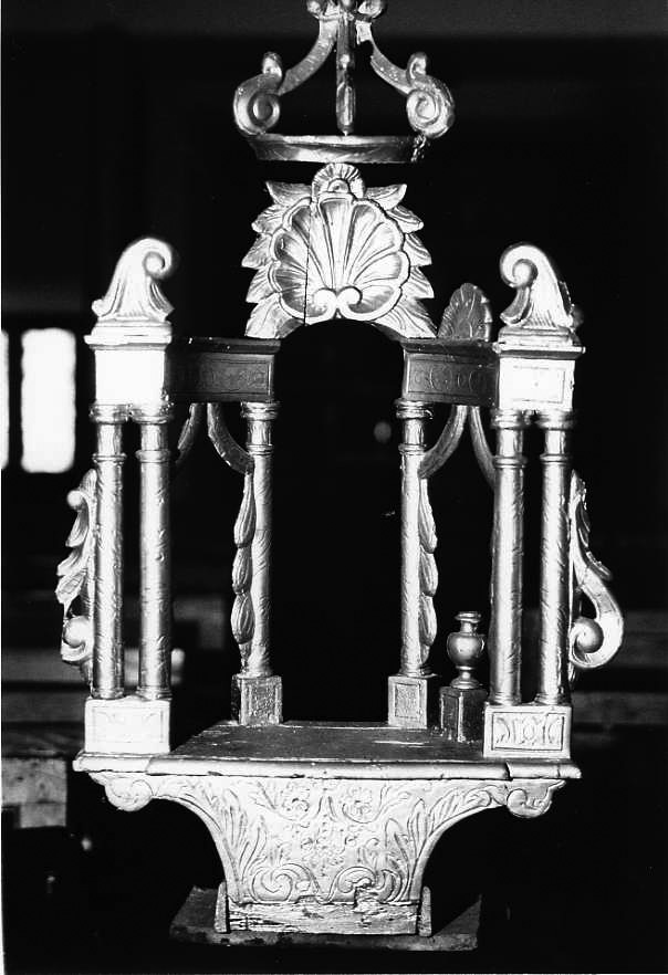 tronetto per esposizione eucaristica - bottega campana (sec. XIX)