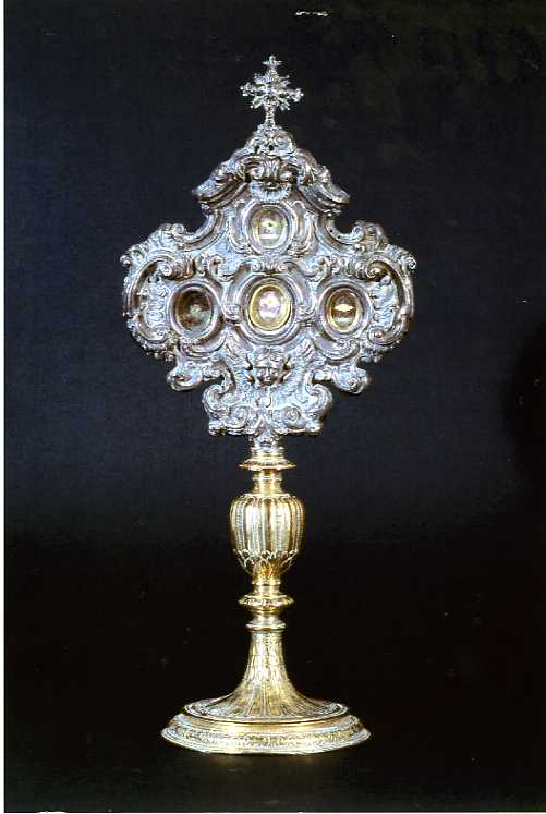 reliquiario - a ostensorio - bottega campana (sec. XVIII)