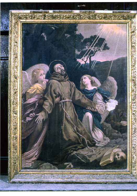 San Francesco d'Assisi riceve le stimmate (dipinto) - ambito campano (sec. XIX)