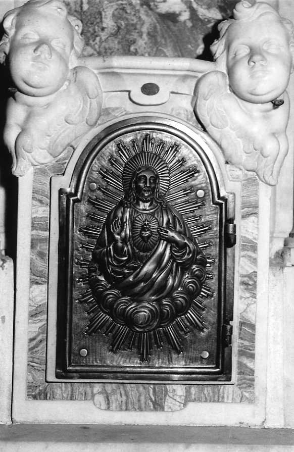 Sacro Cuore di Gesù (sportello di tabernacolo) - bottega campana (seconda metà sec. XIX)