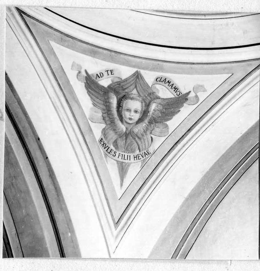 angelo con cartiglio (dipinto, serie) - ambito campano (inizio sec. XX)