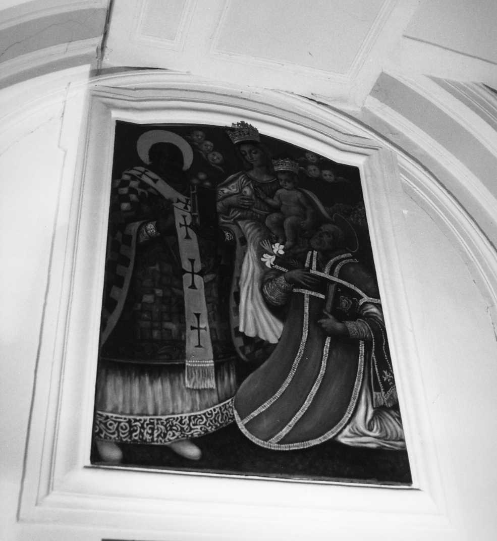 Madonna del latte con Sant' Antonio e San Nicola (dipinto) - ambito campano (sec. XVIII)