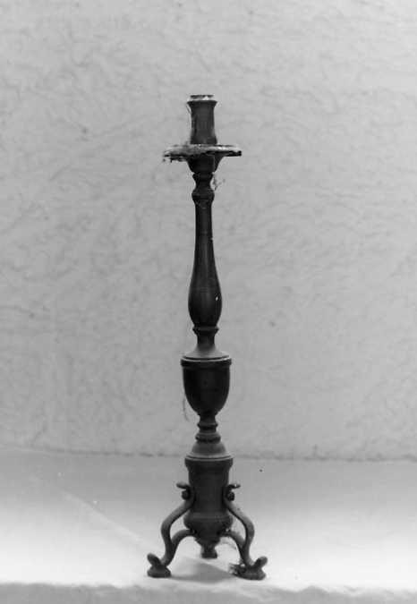 candeliere d'altare, coppia - bottega campana (sec. XIX)