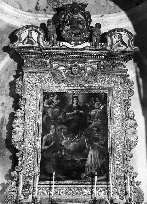 cornice a impostazione architettonica di dipinto - bottega campana (fine sec. XVII)