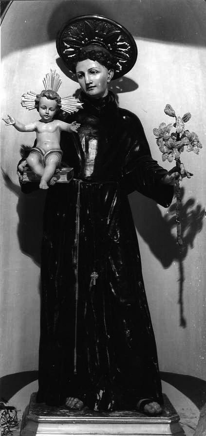 Sant'Antonio da Padova con il bambino (statua) - bottega campana (prima metà sec. XIX)