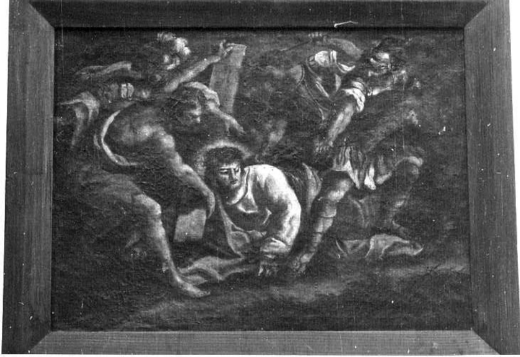 stazione XIV: Gesù deposto nel sepolcro (dipinto) - ambito campano (prima metà sec. XIX)