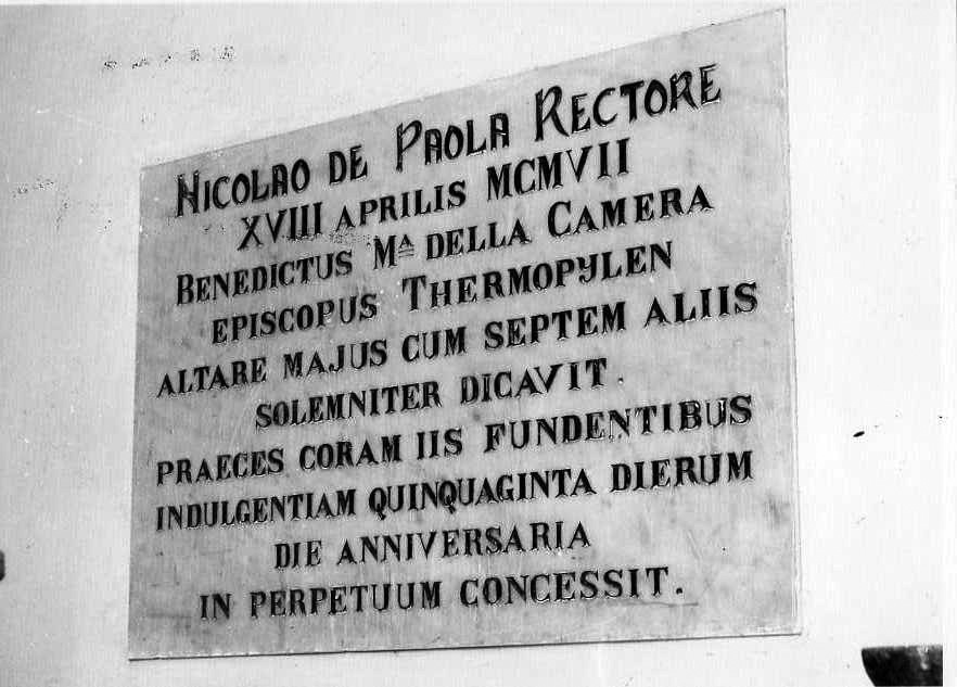 lapide - bottega campana (prima metà sec. XX)