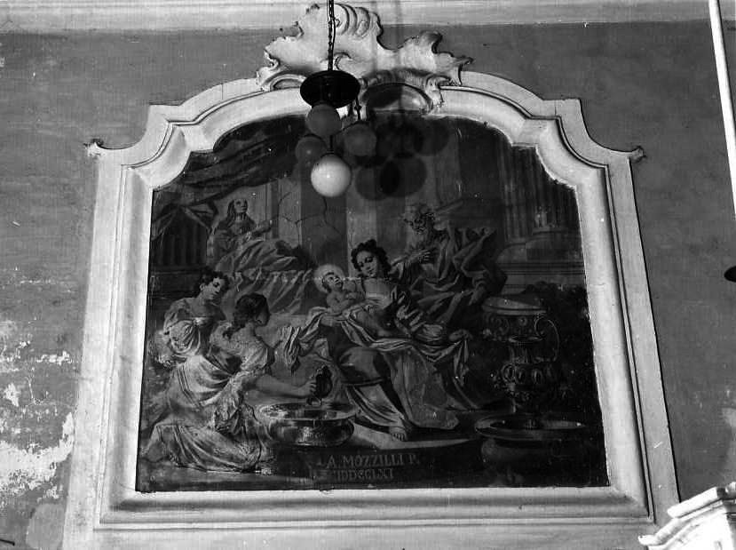 motivi decorativi a volute (cornice a impostazione architettonica di dipinto) - bottega campana (prima metà sec. XVIII)