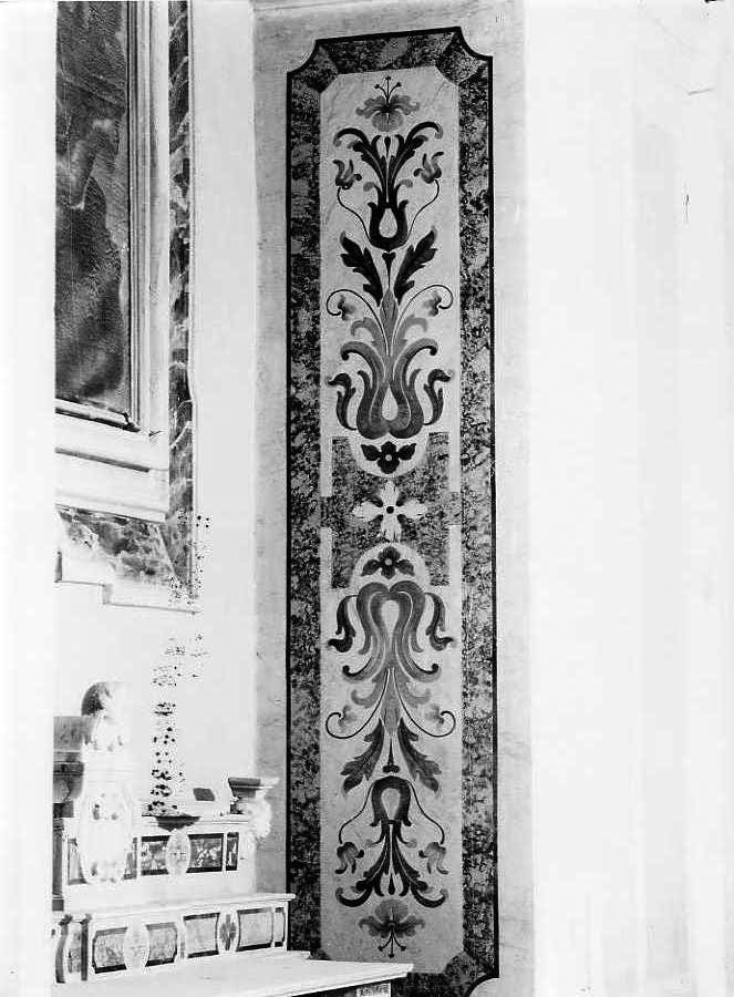 motivi decorativi floreali (decorazione pittorica) - bottega campana (sec. XVIII)