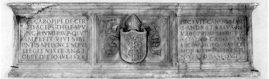 lastra tombale - bottega campana (prima metà sec. XVIII)