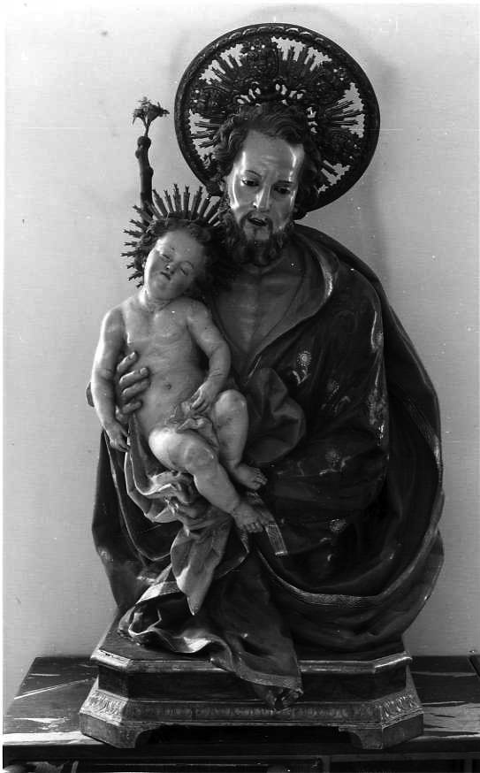 San Giuseppe e Gesù Bambino (scultura processionale) - bottega campana (seconda metà sec. XVIII)