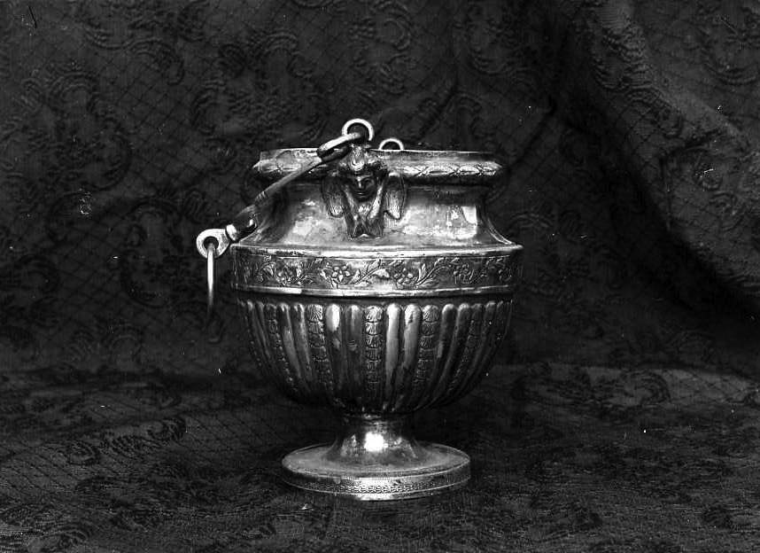 secchiello per l'acqua benedetta - bottega campana (seconda metà sec. XIX)