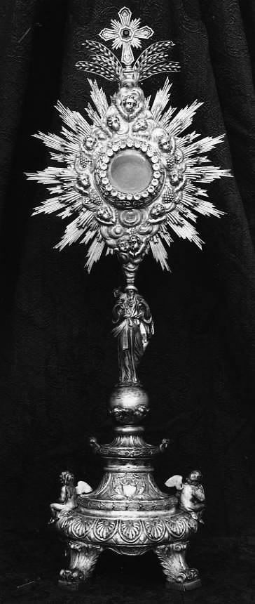 ostensorio - a raggiera - bottega campana (prima metà sec. XIX)