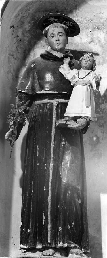 Sant'Antonio da Padova con il bambino (scultura) - bottega campana (sec. XVIII)