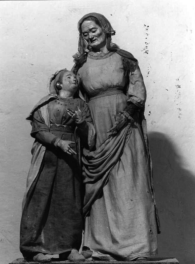 Maria Vergine bambina e Sant'Anna (gruppo scultoreo) - bottega campana (inizio sec. XIX)