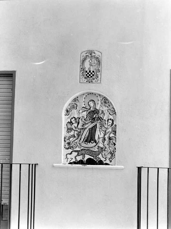 Madonna Immacolata (decorazione a smalto) di Marchitto Domenico (sec. XVIII)