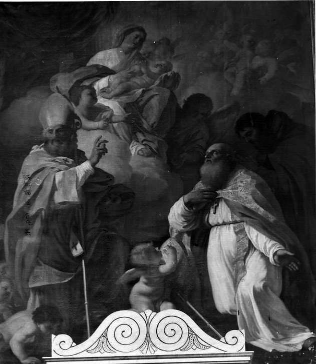 Madonna con Bambino e Santi (dipinto) di Di Falco Paolo (attribuito) (prima metà sec. XVIII)