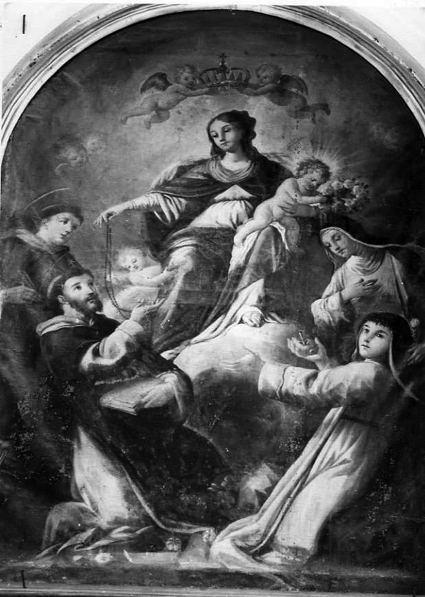 Madonna del Rosario con San Domenico, Santa Caterina da Siena e Santi domenicani (dipinto) - ambito campano (seconda metà sec. XVIII)