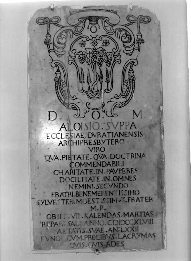 lapide commemorativa - bottega campana (sec. XVIII)