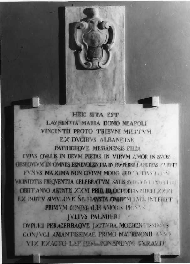 lapide - bottega campana (prima metà sec. XIX)