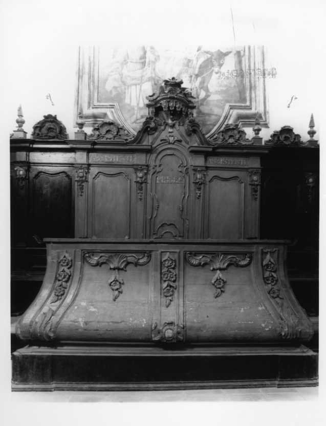 stallo del celebrante - bottega campana (sec. XVIII)