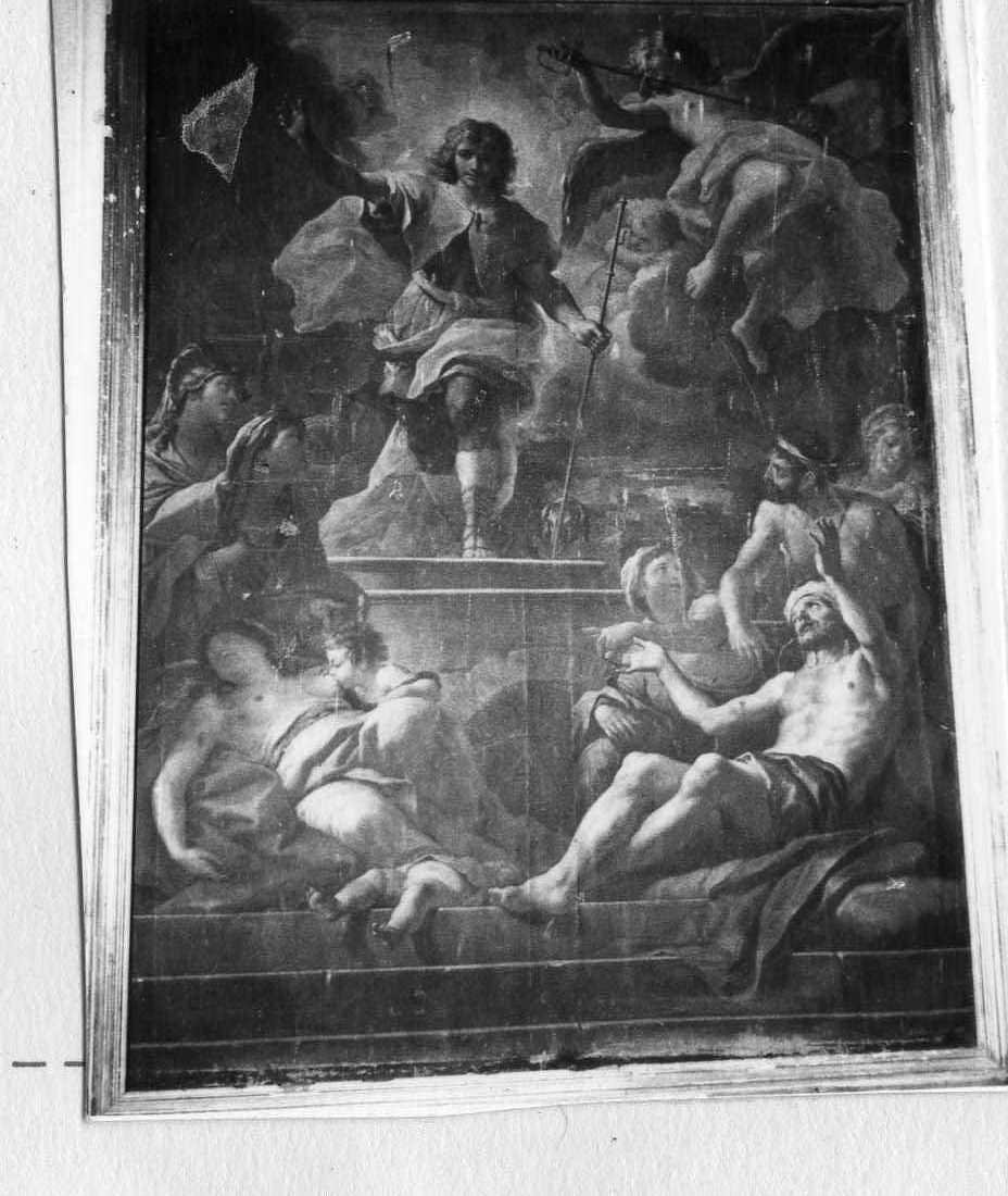 San Rocco guarisce gli appestati (dipinto) di De Matteis Paolo (attribuito) (inizio sec. XVIII)