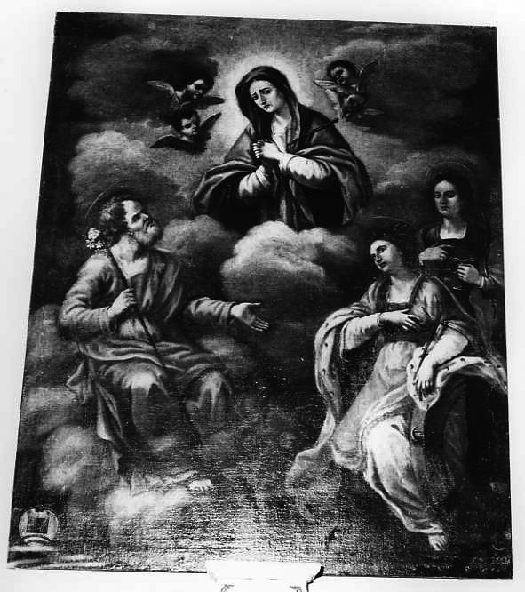 Madonna Addolorata e Santi (dipinto) - ambito napoletano (sec. XVIII)