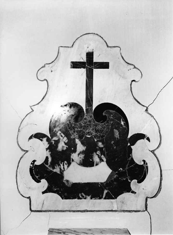 mostra di acquasantiera, serie - bottega campana (sec. XVII)