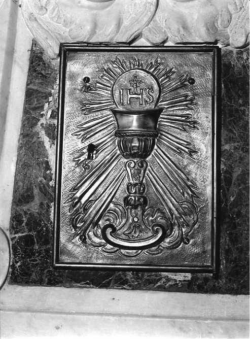 calice eucaristico (sportello di tabernacolo) - bottega napoletana (sec. XVIII)