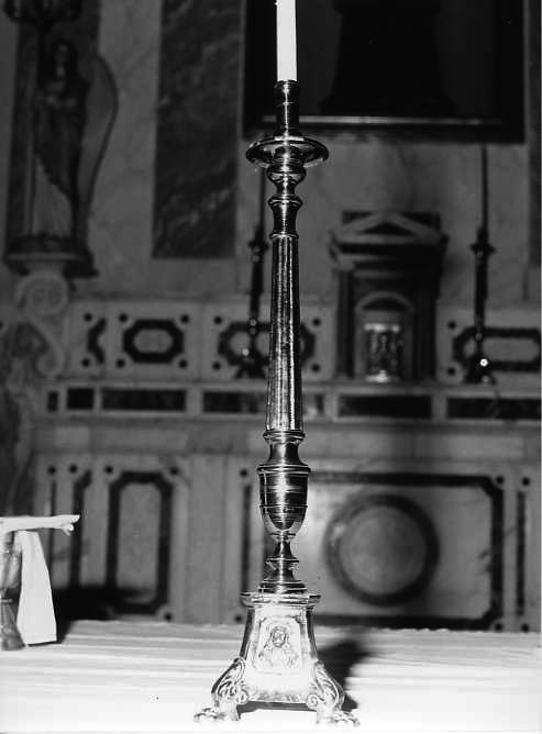 candeliere d'altare, serie - bottega napoletana (sec. XIX)