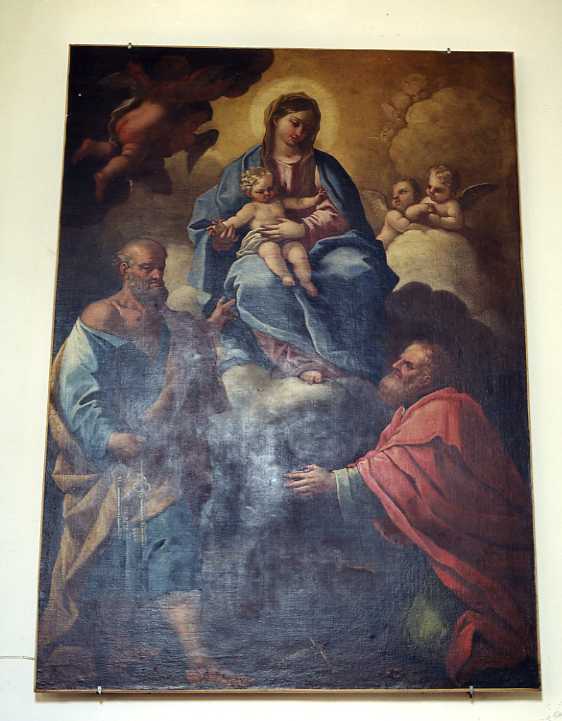 Madonna con Bambino e Santi (dipinto) - ambito campano (prima metà sec. XVIII)