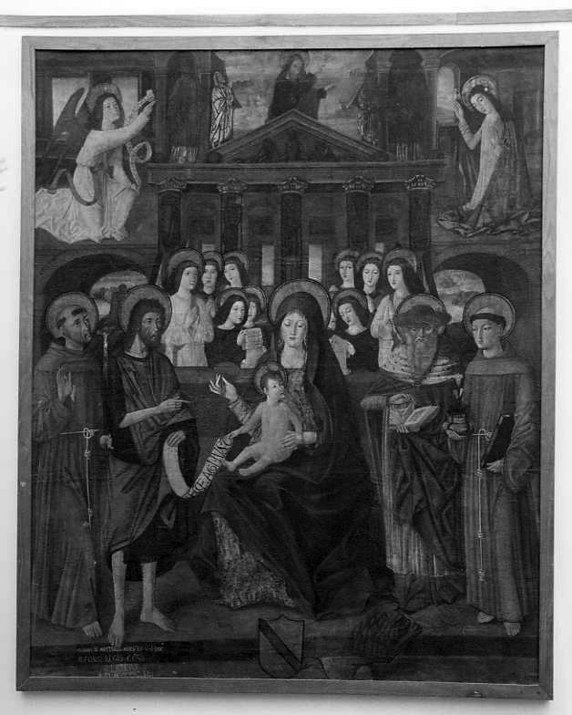 Madonna in trono con Bambino e Santi (dipinto) - ambito campano (secondo quarto sec. XV)