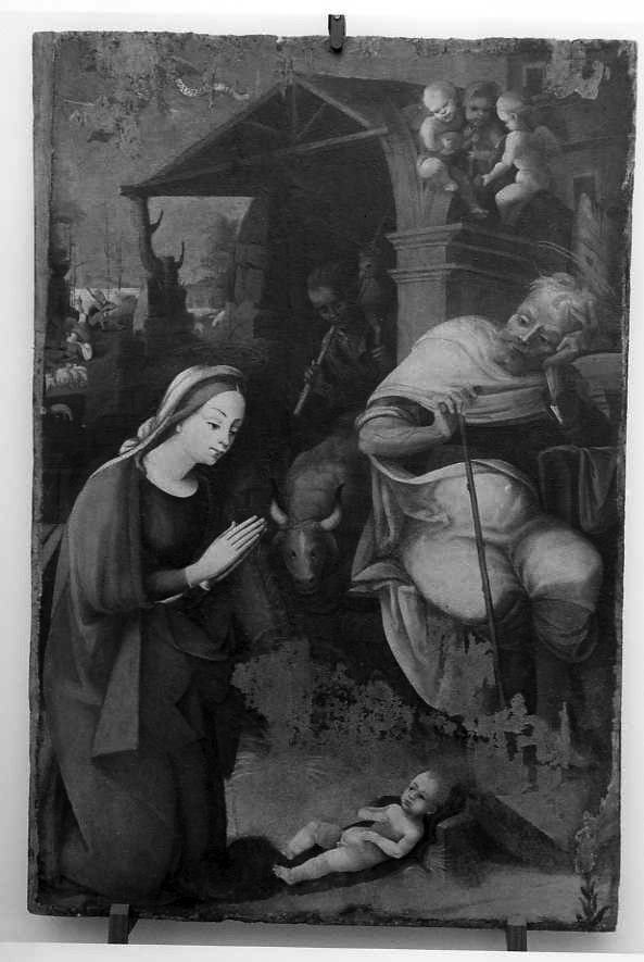 natività di Gesù (dipinto) - ambito campano (inizio sec. XVI)