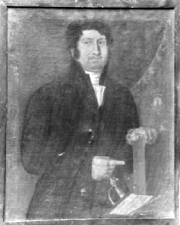 ritratto d'uomo (dipinto) - ambito campano (sec. XIX)