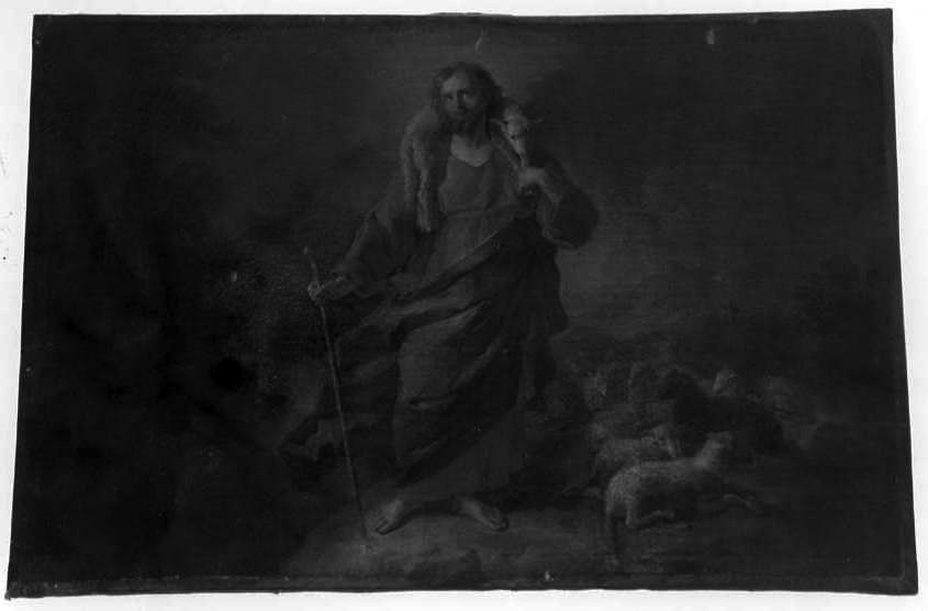 Cristo Buon Pastore (dipinto) di Liani Francesco (attribuito) (sec. XVIII)