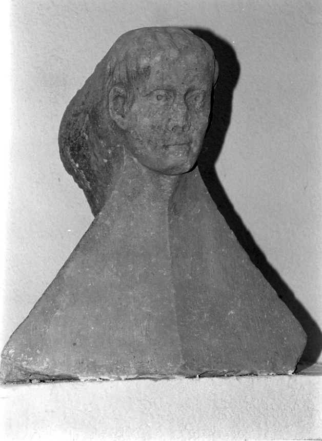 giovane (antefissa) - bottega campana (prima metà sec. XIII)