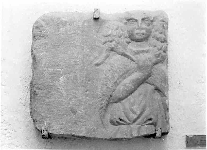 Buon Pastore (rilievo, frammento) - bottega campana (sec. V)