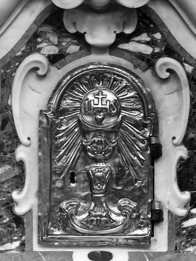 calice eucaristico (sportello di tabernacolo, serie) - bottega napoletana (fine sec. XVIII)