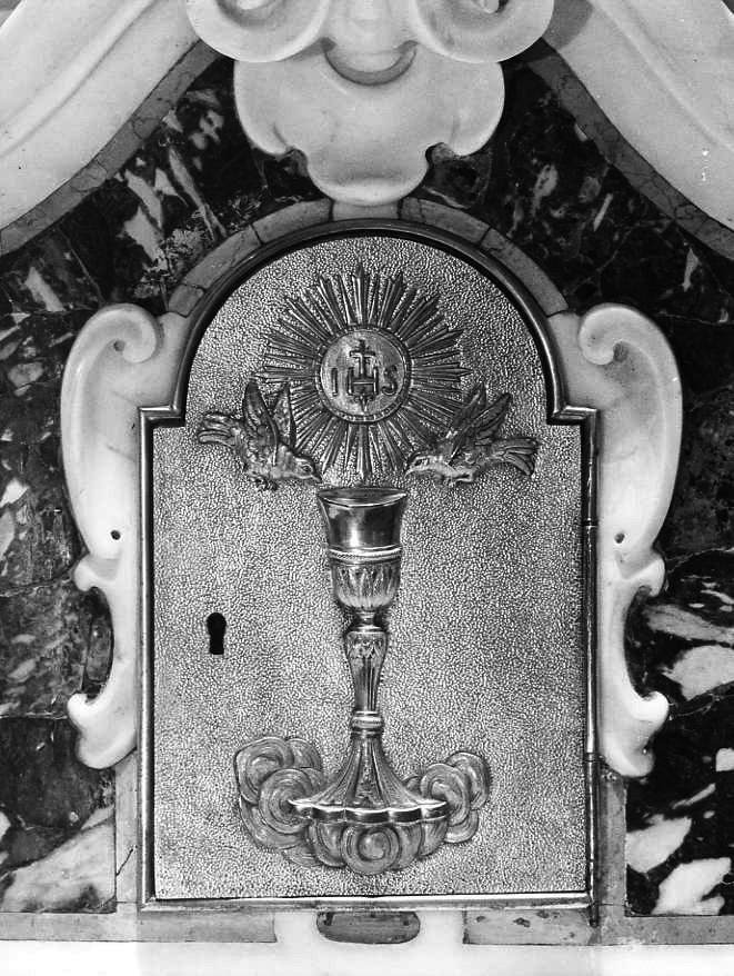 calice eucaristico (sportello di tabernacolo, serie) - bottega napoletana (sec. XVIII)
