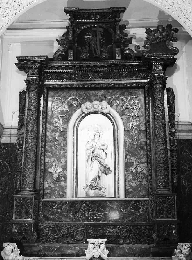 motivi decorativi vegetali (mostra architettonica d'altare) - bottega napoletana (sec. XVII)