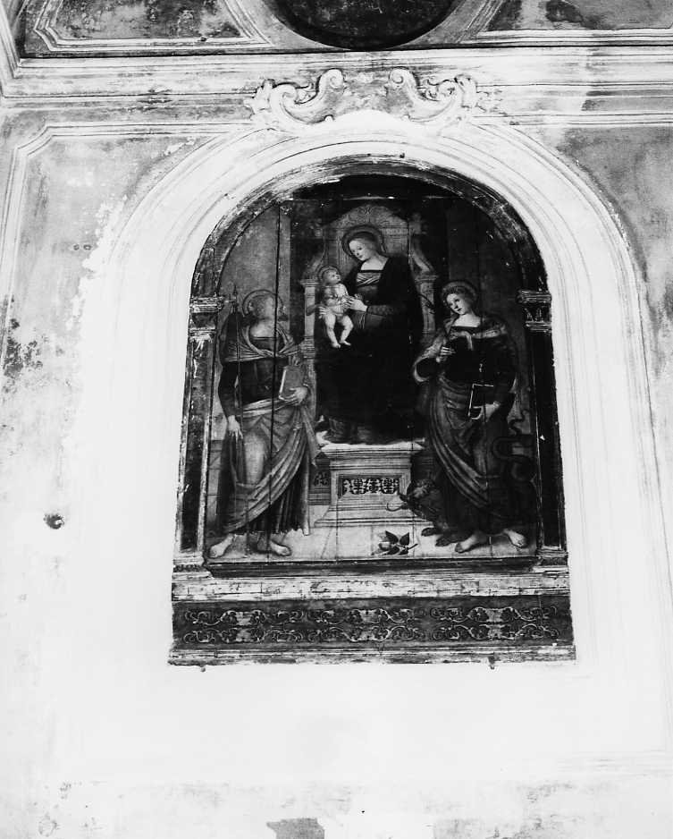 Madonna in trono con Bambino e Santi (dipinto) - ambito napoletano (fine/inizio secc. XV/ XVI)